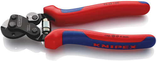 Cisailles à fil d'acier Knipex | pour câbles métalliques très résistants | poignées multi-composants | doré | longueur 160 mm - 95 62 160 sb
