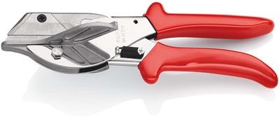 Coupe-onglet Knipex pour profilés en plastique et en caoutchouc | plastifié | chromé | longueur 215 mm - 94 35 215 ean