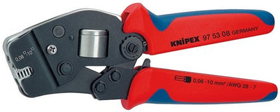 Pince à sertir auto-ajustable Imp Knipex pour embouts, brunie | 190 mm - 975308