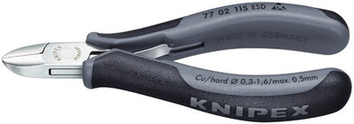 Knipex pince coupante latérale tête ronde + biseau 115 mm esd - 7702115esd