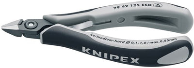 Knipex pince coupante latérale tête pointue 125 mm esd - 7942125esd