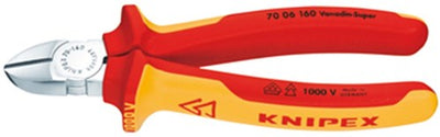 Pince coupante latérale Knipex chromée. confort 160 mm vde - 70 06 160 sb - 7006160sb