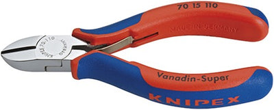 Pince coupante latérale Knipex chromée avec poignées bi-matière 110 mm - 7015110