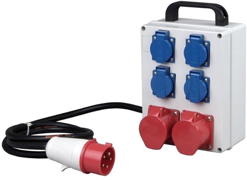 Distributeur Kopp cee 5p 16a 400v vers 2xcee + 4xwcd - 6314200