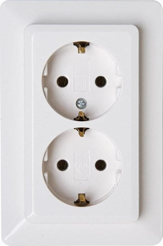 Kopp hk02 prise encastrable blanche ra double