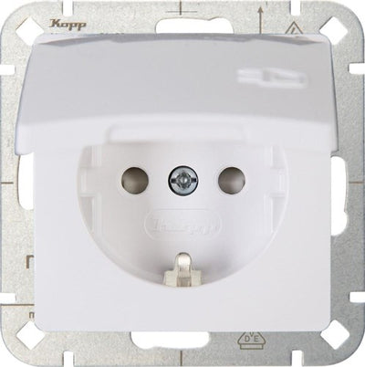 Kopp hk05 prise encastrable blanc arctique avec couvercle - 4621510