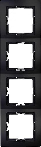 Kopp hk05 cadre de recouvrement 4 voies noir mat - 4621760