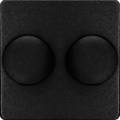 Kopp hk05 plaque de recouvrement noir mat + bouton variateur duo - 4621635