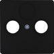 Kopp hk05 plaque de recouvrement noir mat pour coaxial - 4621640
