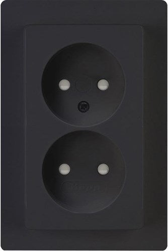 Kopp hk05 prise encastrable double noir mat - 4621715
