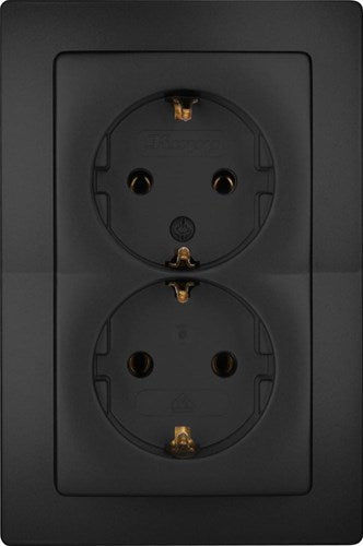 Kopp hk05 prise encastrable noir mat ra double - 4621720