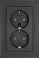 Kopp hk07 prise encastrable anthracite ra double + sécurité enfant - 4623115