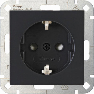 Kopp hk07 prise encastrable anthracite ra + sécurité enfant - 4623110