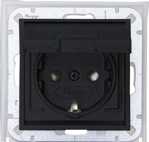 Kopp hk07 anthracite ip44 cache prise encastrable - 4623160