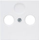 Kopp hk07 plaque de recouvrement blanc pur mat pour câble coaxial - 4624040
