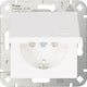 Kopp hk07 prise encastrable blanc pur mat avec couvercle + sécurité enfant - 4624150