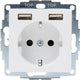 Kopp hk07 prise encastrable blanc pur mat RA + sécurité enfant - 4624110