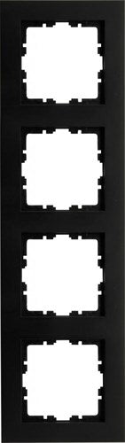 Kopp hk07 cadre de recouvrement 4 voies noir mat pur - 4624730