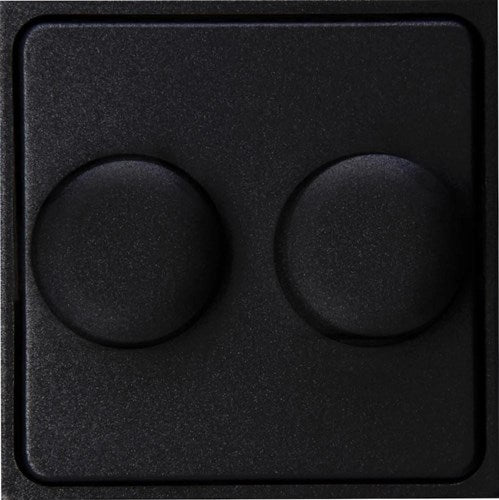 Kopp hk07 plaque de recouvrement noir mat pur + duo bouton variateur - 4624535