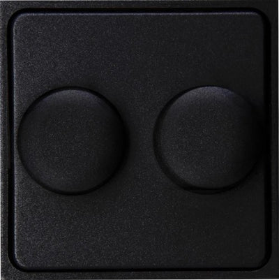 Kopp hk07 plaque de recouvrement noir mat pur + duo bouton variateur - 4624535