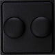 Kopp hk07 plaque de recouvrement noir mat pur + duo bouton variateur - 4624535