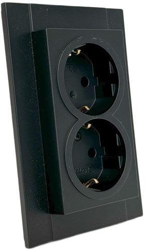 Kopp hk07 prise encastrable noir pur mat ra double - 4624620