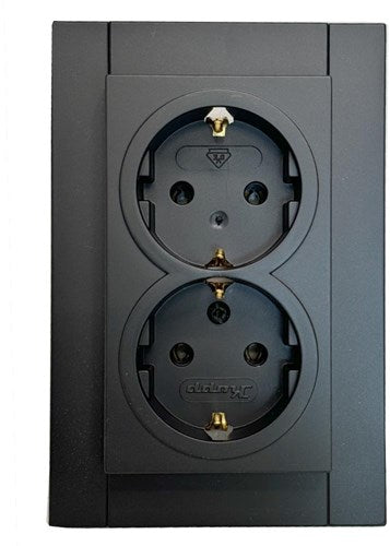 Kopp hk07 prise encastrable noir pur mat ra double - 4624620