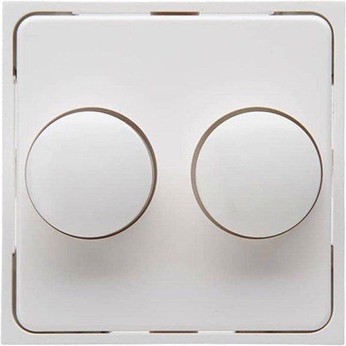 Kopp hk07 plaque de recouvrement blanche + bouton variateur duo - 4622035