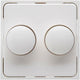 Kopp hk07 plaque de recouvrement blanche + bouton variateur duo - 4622035