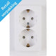 Kopp paris prise encastrable blanc arctique ra double - 4625120