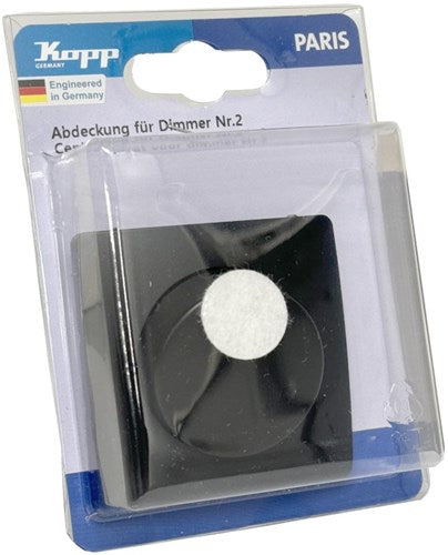 Kopp paris plaque de recouvrement noir mat + variateur à bouton - 4625230
