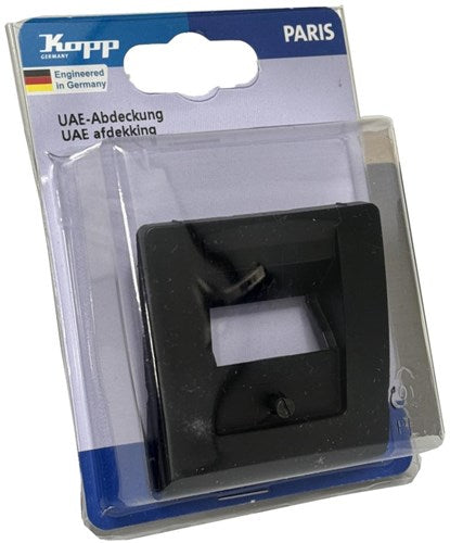 Kopp paris plaque de recouvrement noir mat utp double - 4625260