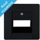 Kopp paris plaque de recouvrement noir mat utp double - 4625260