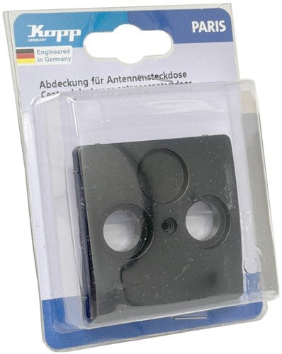 Kopp paris plaque de recouvrement noir mat pour coaxial - 4625240