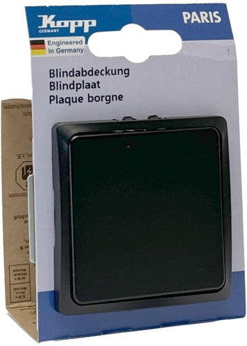 Plaque aveugle Kopp paris noir mat - 4625250