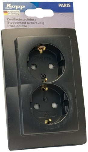 Kopp paris prise encastrable noir mat ra double - 4625320