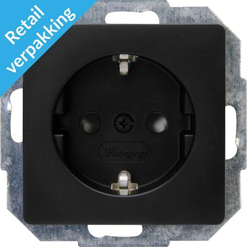 Kopp Paris prise encastrable RA noir mat + sécurité enfant - 4625300