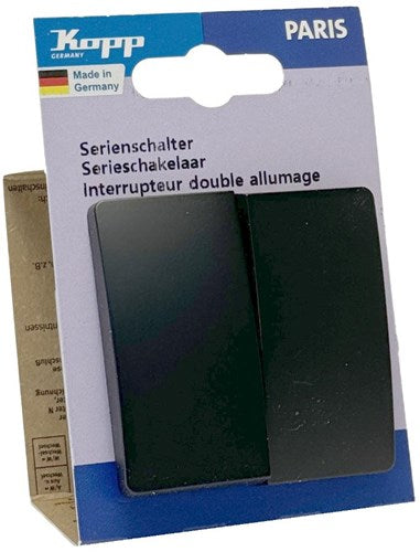 Kopp paris série noir mat interrupteur + bascule - 4625220