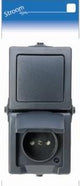 Kopp swd interrupteur combiné en saillie vertical anthracite - 6628250