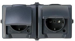 Kopp swd prise en saillie ra double horizontale anthracite - 4628240