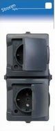 Kopp swd prise en saillie ra double horizontale anthracite - 6628240