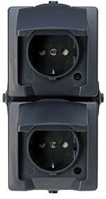 Kopp swd prise en saillie ra double verticale anthracite - 4628230