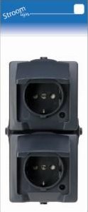 Kopp swd prise en saillie ra double verticale anthracite - 6628230
