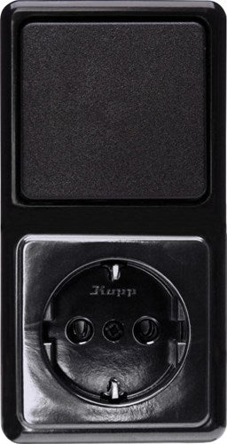 Kopp interrupteur à bras de vergue combiné en saillie noir - 4626160