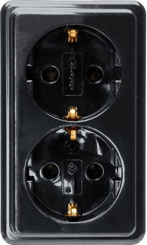 Kopp prise en saillie noire ra double - 4626110