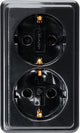 Kopp prise en saillie noire ra double - 4626110