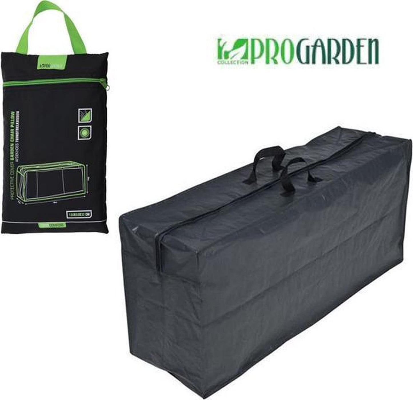 Pro coussin de coussin de jardin jardin 130x50x32 noir