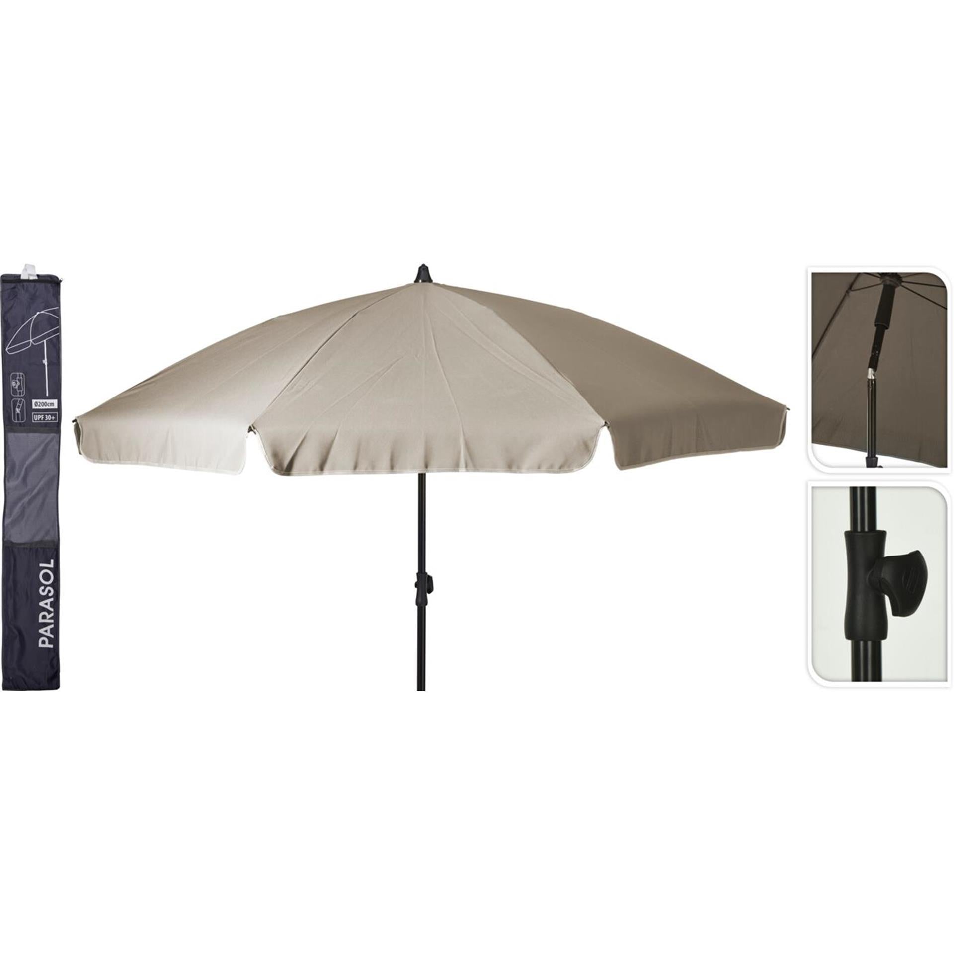 Parasol de jardin taupe ø200cm