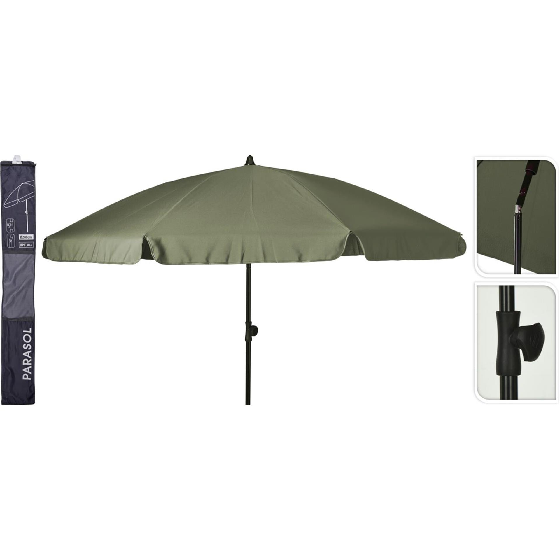 Parasol de jardin vert ø200cm