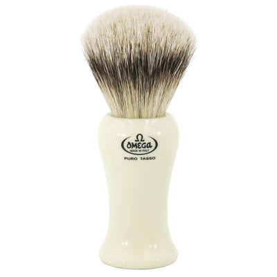 Blaireau Omega 100% crème super blaireau manche 12,5cm